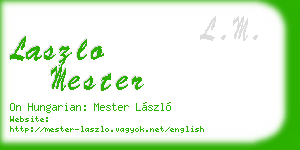 laszlo mester business card