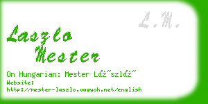 laszlo mester business card